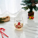 Stemless Christmas Gnome Wine Glass - 17 oz