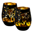 Crystal Halloween Stemless Wine Glass - Set of 2