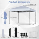 10 X 10 Feet Pop up Canopy Tent with Portable Carrying Bag and 8 Stakes by LJGDeals