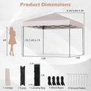 10 X 10 Feet Pop up Canopy Tent with Portable Carrying Bag and 8 Stakes by LJGDeals