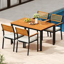 4-8 Person Extendable Solid Wood Dining Table with Umbrella Hole by LJGDeals