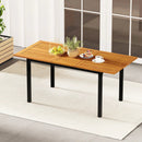 4-8 Person Extendable Solid Wood Dining Table with Umbrella Hole by LJGDeals