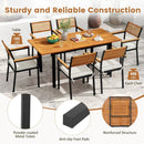 4-8 Person Extendable Solid Wood Dining Table with Umbrella Hole by LJGDeals
