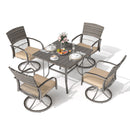 Weave Outdoor Dining Set, 5-Piece, Full Swivel
