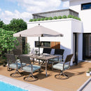 Weave Outdoor Dining Set, 7-Piece, Full Swivel