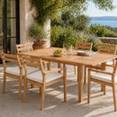 Natural Teak Outdoor Extendable Dining table- 79-118" (8-10 people) by NORDICTEAK.COM
