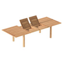 Natural Teak Outdoor Extendable Dining table- 79-118" (8-10 people) by NORDICTEAK.COM