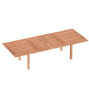 Natural Teak Outdoor Extendable Dining table- 79-118" (8-10 people) by NORDICTEAK.COM