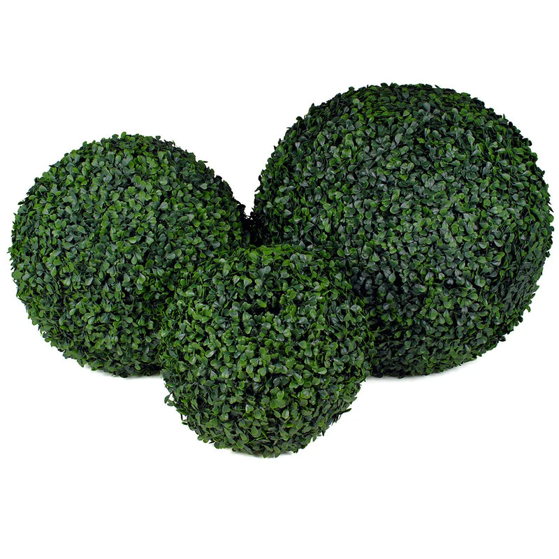 Boxwood Topiary Ball Assortment - 11", 15", 19"