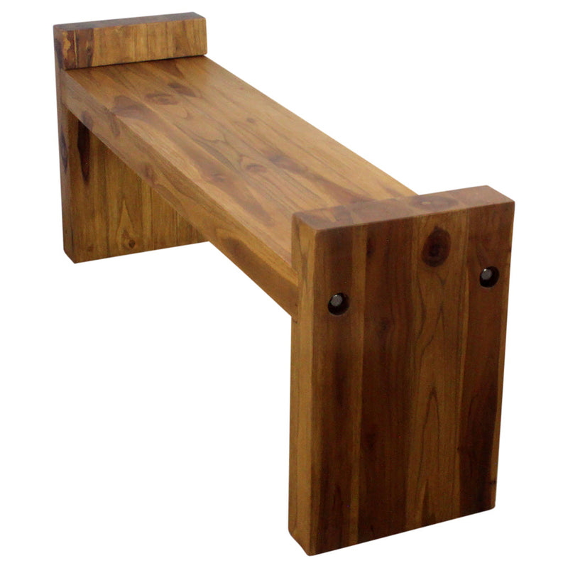 Haussmann® Teak Block Bench 48 x 12 x 19 inch High KD Oak Oil