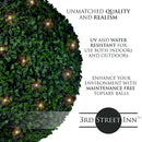 15" Large Boxwood Lighted Topiary Ball