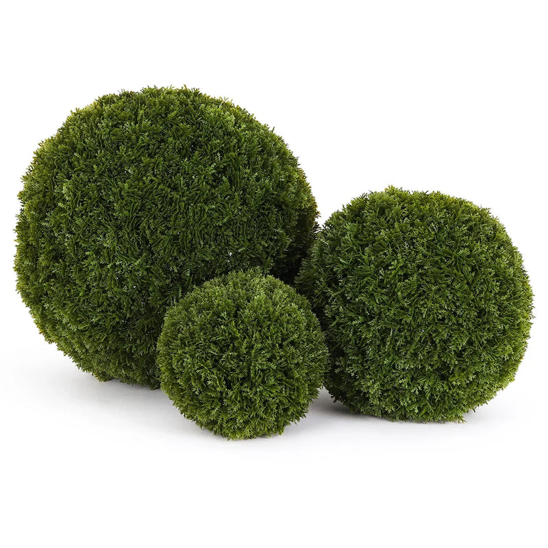 Cypress Topiary Ball Assortment - 7", 11", 15"