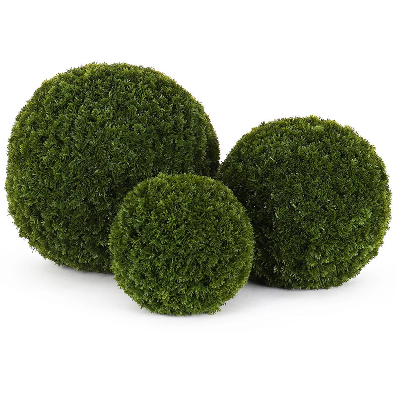 Cypress Topiary Ball Assortment - 11", 15", 19"