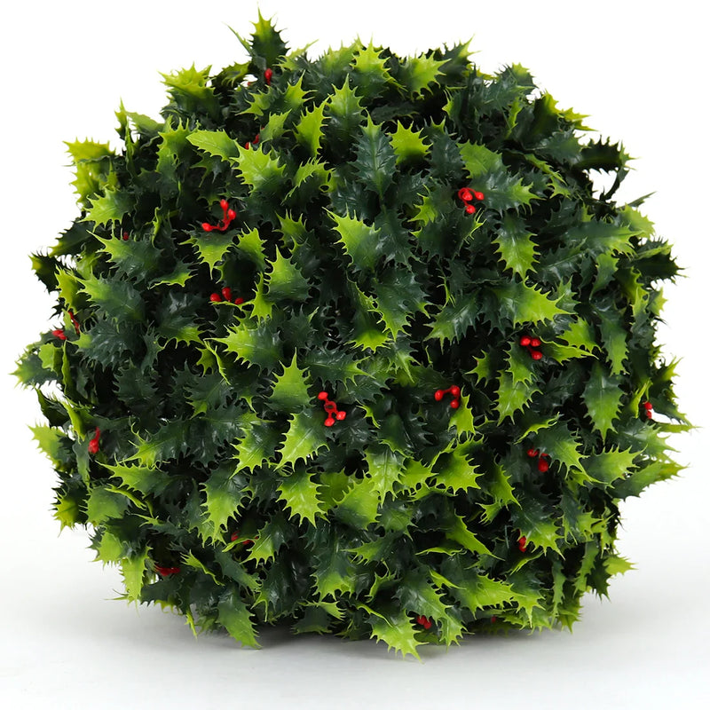 11" Medium Holly Topiary Ball