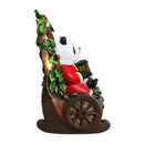 Nostalgic Panda Duo Festive Lighted Figurine, 6" LED Christmas Bear Statue