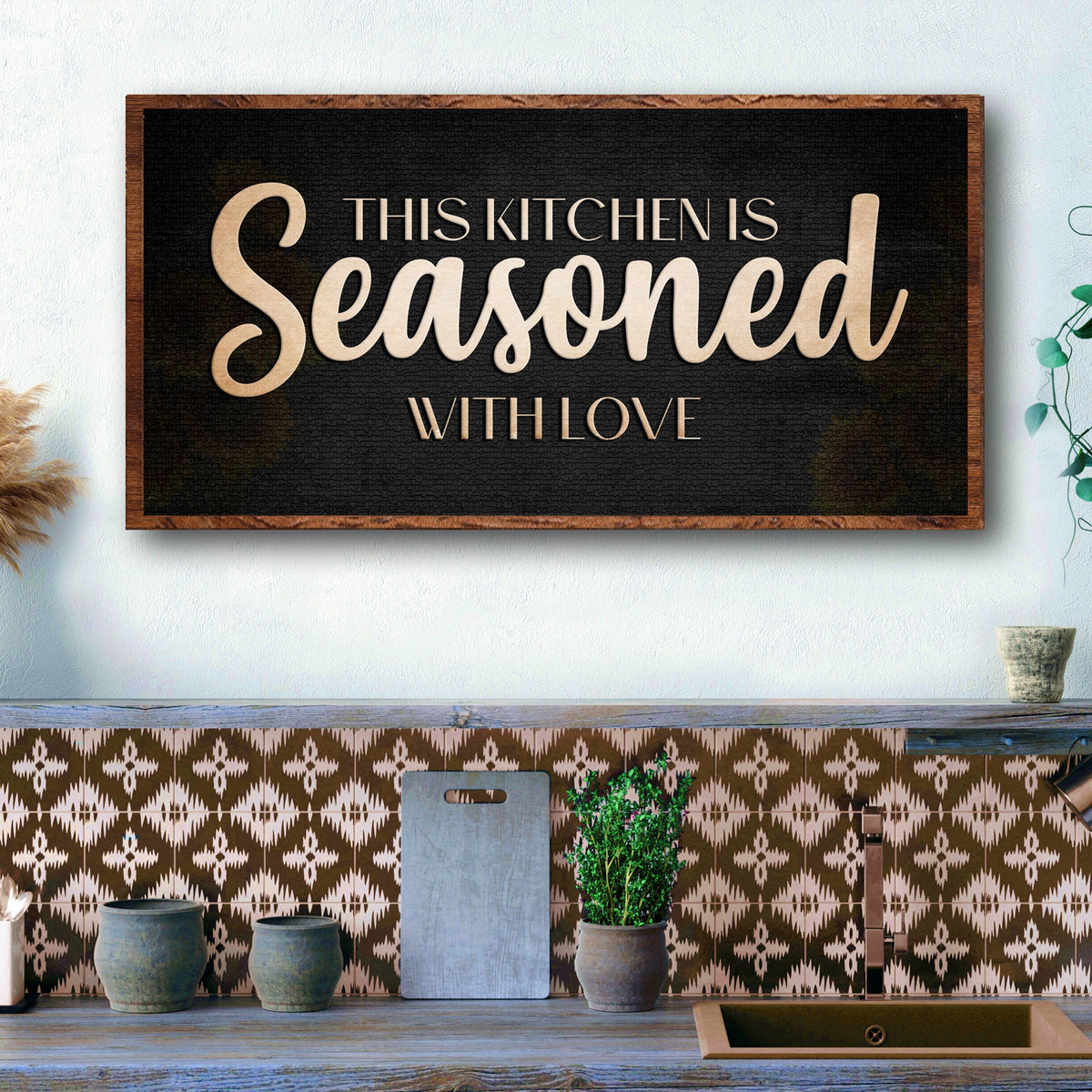 This Kitchen Is Seasoned With Love Sign, photo 3 of 7