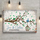 Love Birds Couple Sign