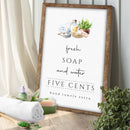 Fresh Soap And Water Bathroom Sign III