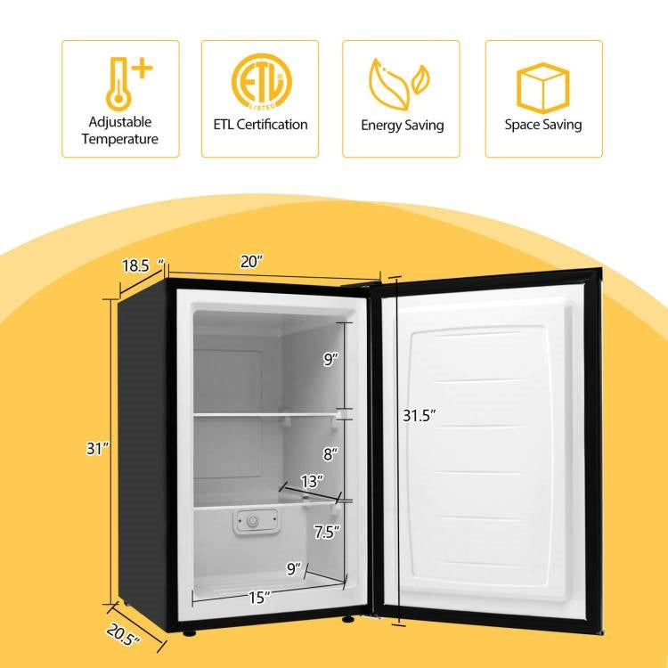 Modern Compact 3 cu ft. Space Saving Portable Mini Freezer Home Kitchen Dorm, photo 5 of 5