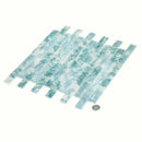 Aqua 12x12 Matte Brick Glass Mosaic Tile (10 pack, 9.5 sq ft/case) - Sample