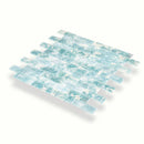 Aqua 12x12 Matte Brick Glass Mosaic Tile (10 pack, 9.5 sq ft/case)
