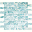 Aqua 12x12 Matte Brick Glass Mosaic Tile (10 pack, 9.5 sq ft/case)