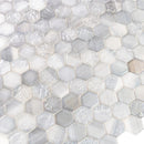 Grey 12x12 Matte Hexagon Glass Mosaic Tile (10 pack, 9.6 sq ft/case) - Sample