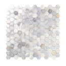 Grey 12x12 Matte Hexagon Glass Mosaic Tile (10 pack, 9.6 sq ft/case)