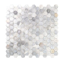 Grey 12x12 Matte Hexagon Glass Mosaic Tile (10 pack, 9.6 sq ft/case) - Sample