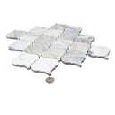 White 11x11 Polished Arabesque Calacatta Marble Mosaic Tile (5 pack, 5.35 sq ft/case)