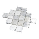 White 11x11 Polished Arabesque Calacatta Marble Mosaic Tile (5 pack, 5.35 sq ft/case)