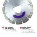 6" XP Purple Series Diamond Premium Hard Concrete Saw Blade