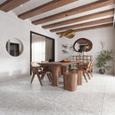 White with gray flecks 36x36 Matte Square Porcelain Large Format Tile (1 pack, 8.72 sq ft/case)