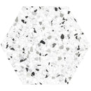 White Black 8x9 Matte Hexagon Porcelain Tile (25 pack, 9.93 sq ft/case)