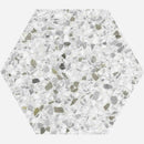White 8x9 Matte Hexagon Porcelain Tile (25 pack, 9.93 sq ft/case) - Sample