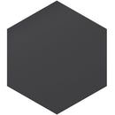 Metal Black 8x9 Matte Hexagon Porcelain Tile (25 pack, 9.93 sq ft/case) - Sample