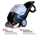 3-in-1 Commercial Carpet Extractor Cleaner, 18” Width, 9 Gallon Dual Tanks, Dual 1000W Motors for Hotels, Offices & Upholstery