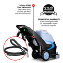 3-in-1 Commercial Carpet Extractor Cleaner, 18” Width, 9 Gallon Dual Tanks, Dual 1000W Motors for Hotels, Offices & Upholstery