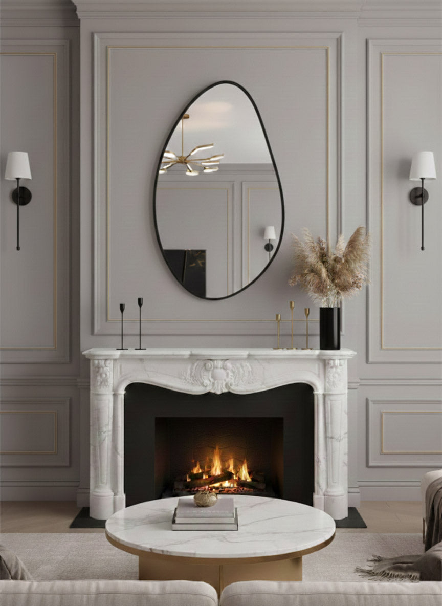 Black Asymmetrical Mirror - Aesthetic Wall Mirror, photo 4 of 11