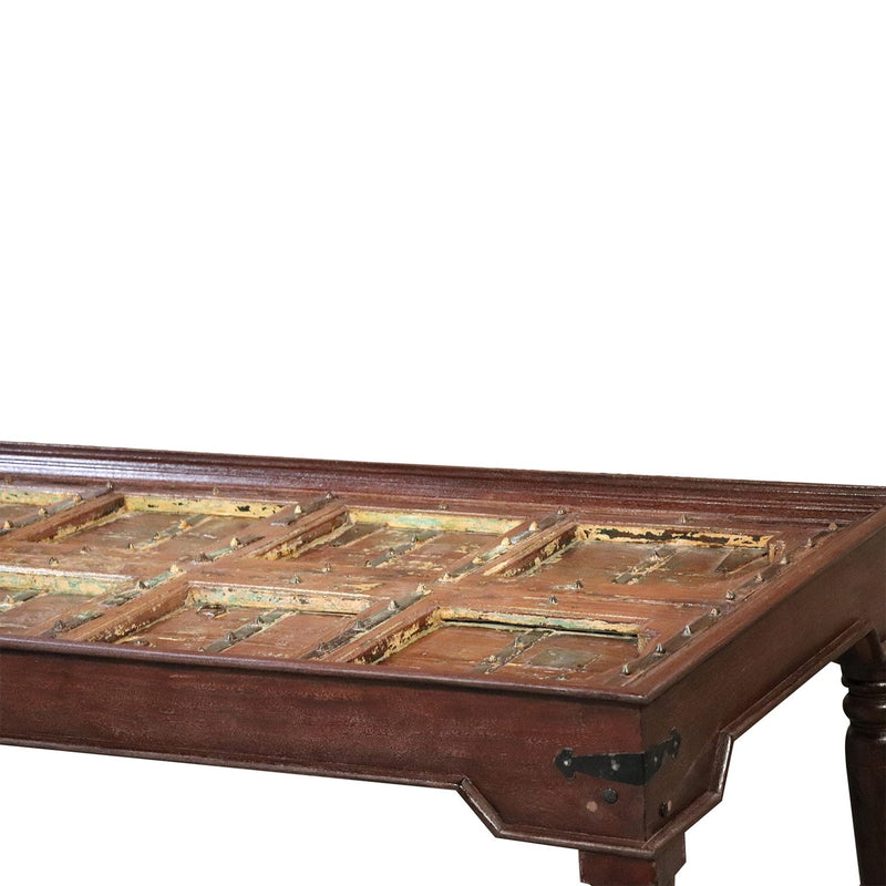 1900s Antique Door Top Solid Wood Dining Table