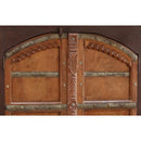 1900s Arched Antique Teak Wood Door Armoire