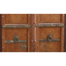 1900s Arched Antique Teak Wood Door Armoire