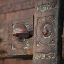 1800s Antique Teak Wood Carved Indian Door