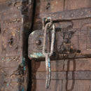 1800s Antique Teak Wood Carved Indian Door