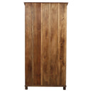 84 Inch Tall Farmhouse Style Wine Bar Cabinet With Iron Grills