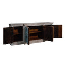 1900s Antique Door Repurposed 105" Long Sideboard Credenza