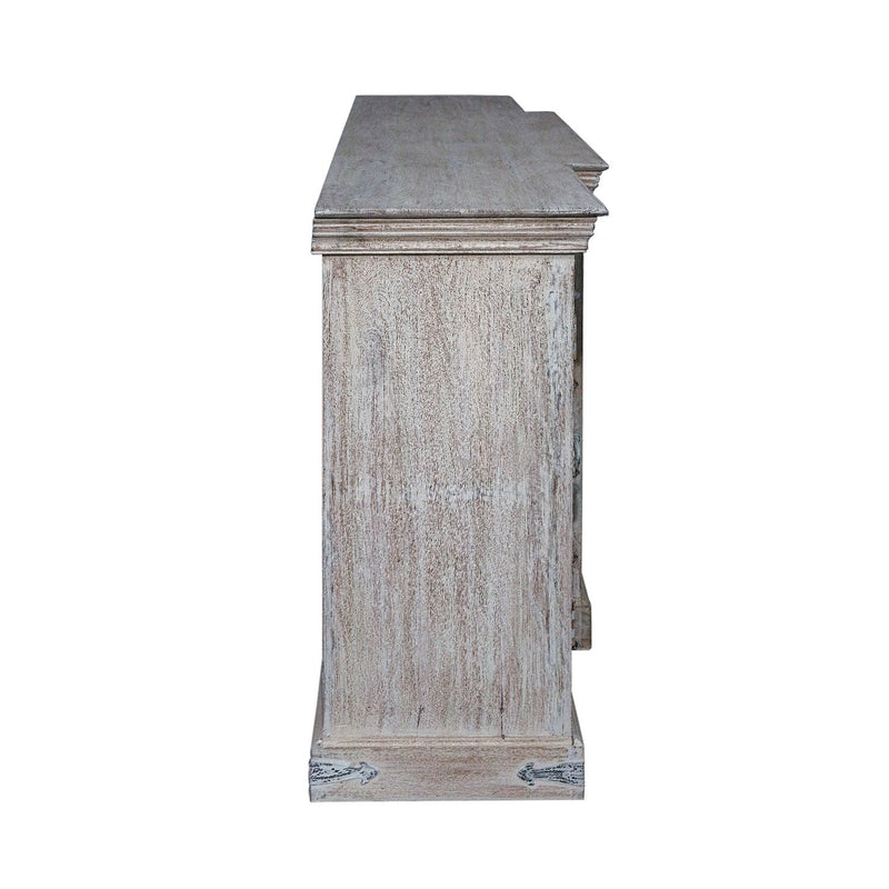 1900s Antique Door Repurposed 105" Long Sideboard Credenza