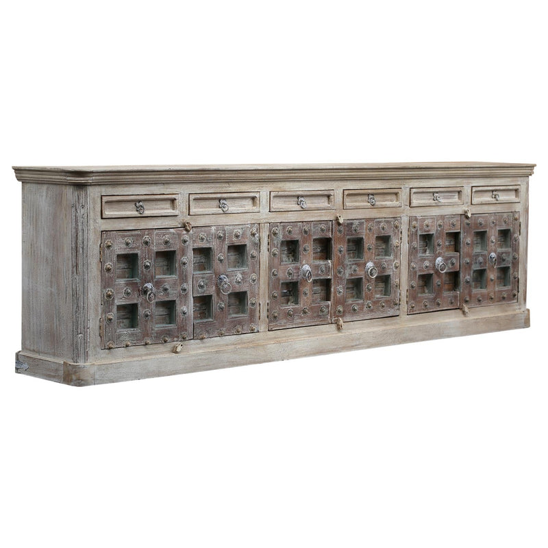 1800s Antique Door 131 Inches Extra Long Solid Wood Sideboard