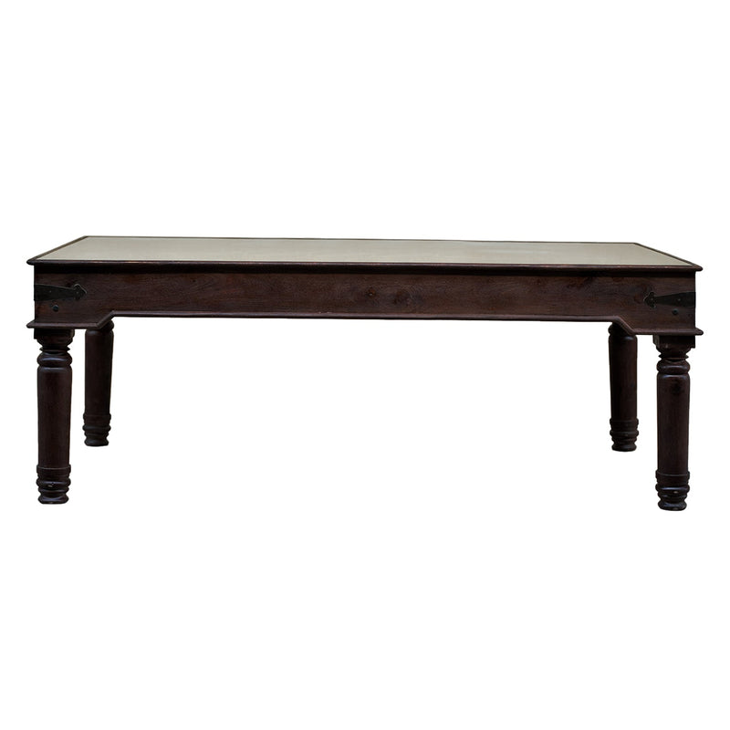 1800s Teak Wood Door 8- Seater Dining Table With Colored Patina