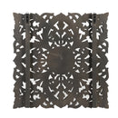 27" Square Lattice Carved Solid Wood Panel - Ash Gray